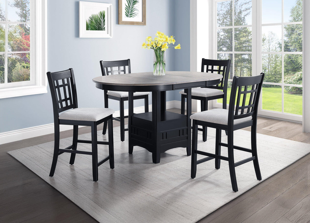 Hartwell Light Gray Counter Height Dining Set by Crown Mark at Eve Furniture