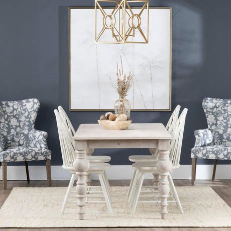 Harvest White/Tan Dining Table by Crestview at Eve Furniture