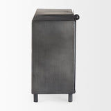 Harvey 13.0L x 4.5W x 8.1H Black Metal and Wood Rectangular Table Clock by Mercana at Eve Furniture