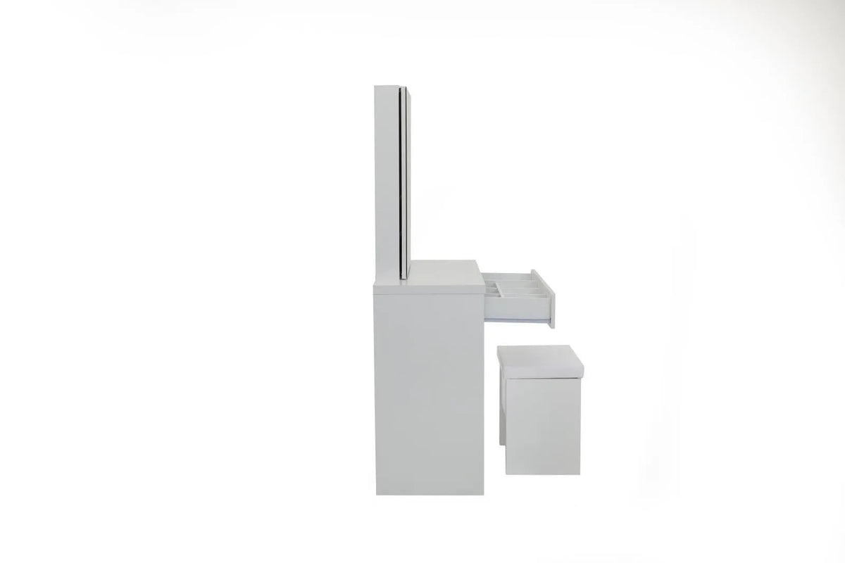 Harvey White 2-Piece Vanity Set with Lift-Top Stool by Coaster at Eve Furniture