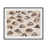 "Hat Trick" by Mercana Studio Hand-Embellished Textured Framed Artwork Matted under Glass by Mercana at Eve Furniture