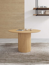 Hathaway 47.24 Round Dining Table in Nature by Manhattan Comfort at Eve Furniture