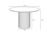 Hathaway 47.24 Round Dining Table in Nature by Manhattan Comfort at Eve Furniture