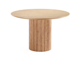 Hathaway 47.24 Round Dining Table in Nature by Manhattan Comfort at Eve Furniture