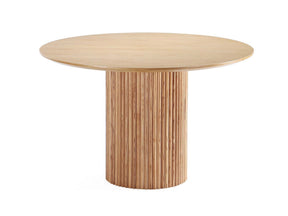 Hathaway 47.24 Round Dining Table in Nature by Manhattan Comfort at Eve Furniture