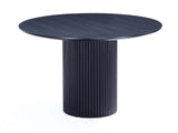 Hathaway 59.05 Round Dining Table in Black by Manhattan Comfort at Eve Furniture