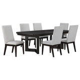 Hathaway Acacia Brown 7-Piece Rectangular Dining Set