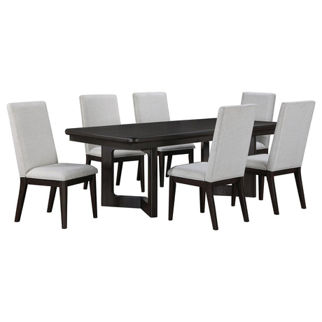 Hathaway Acacia Brown 7-Piece Rectangular Dining Set