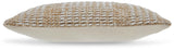 Hathby Tan/White Pillow by Ashley at Eve Furniture