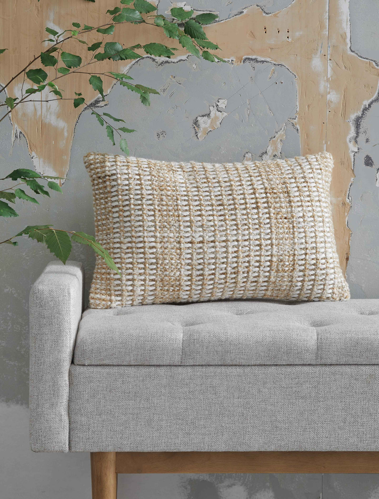 Hathby Tan/White Pillow by Ashley at Eve Furniture