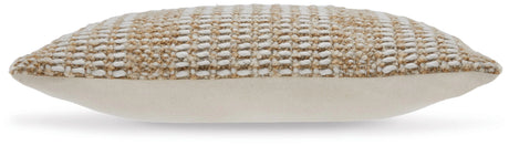 Hathby Tan/White Pillow (Set of 4) by Ashley at Eve Furniture
