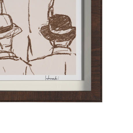 Hats & Bow Ties by Mercana Studio Hand-Embellished Framed Artwork Matted under Glass by Mercana at Eve Furniture