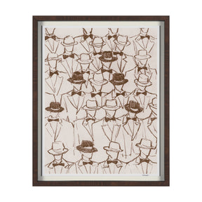 Hats & Bow Ties by Mercana Studio Hand-Embellished Framed Artwork Matted under Glass by Mercana at Eve Furniture