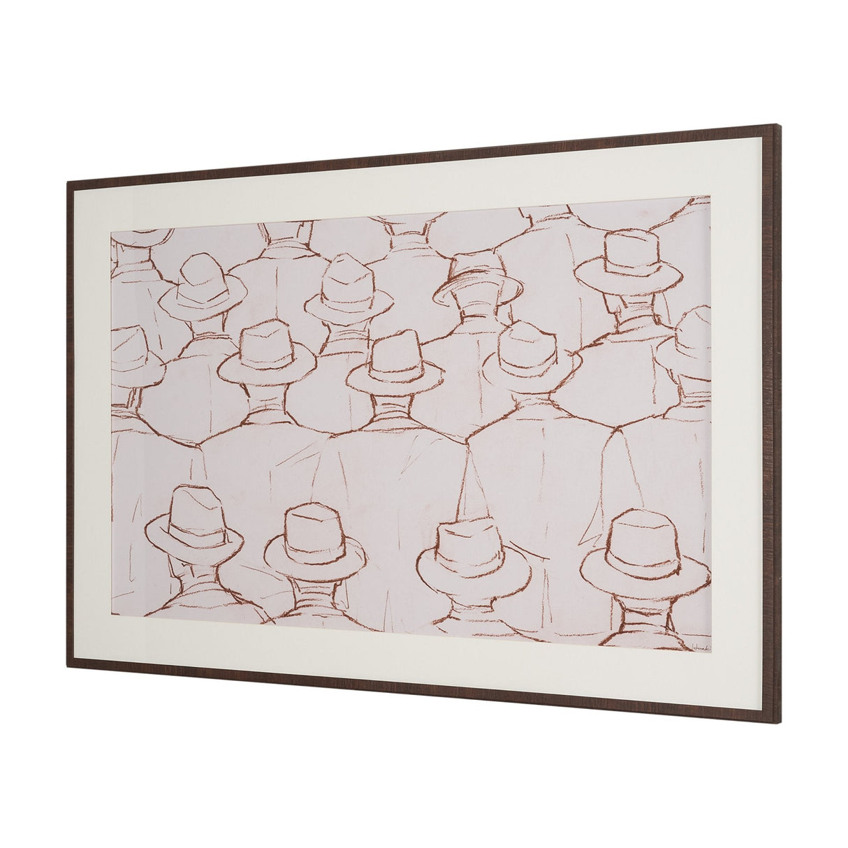 Hats by Mercana Studio Hand Embelished Framed Artwork Matted under Glass by Mercana at Eve Furniture