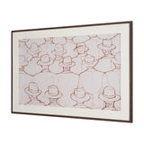Hats by Mercana Studio Hand Embelished Framed Artwork Matted under Glass by Mercana at Eve Furniture