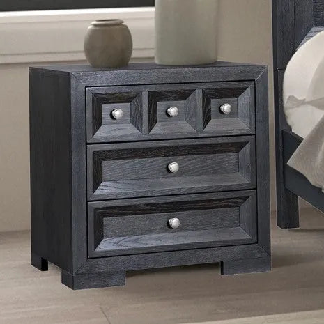 Hatton Cross Classic Weathered Black 4-Piece Queen Bedroom Set by Furniture of America at Eve Furniture