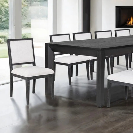 Hatton Cross Weathered Black 9-Piece Dining Room Set by Furniture of America at Eve Furniture