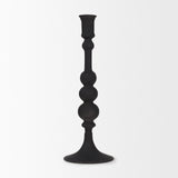 Haute Large Matte Black Blown Glass Candlestick by Mercana at Eve Furniture