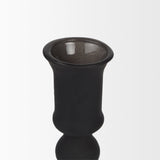 Haute Large Matte Black Blown Glass Candlestick by Mercana at Eve Furniture