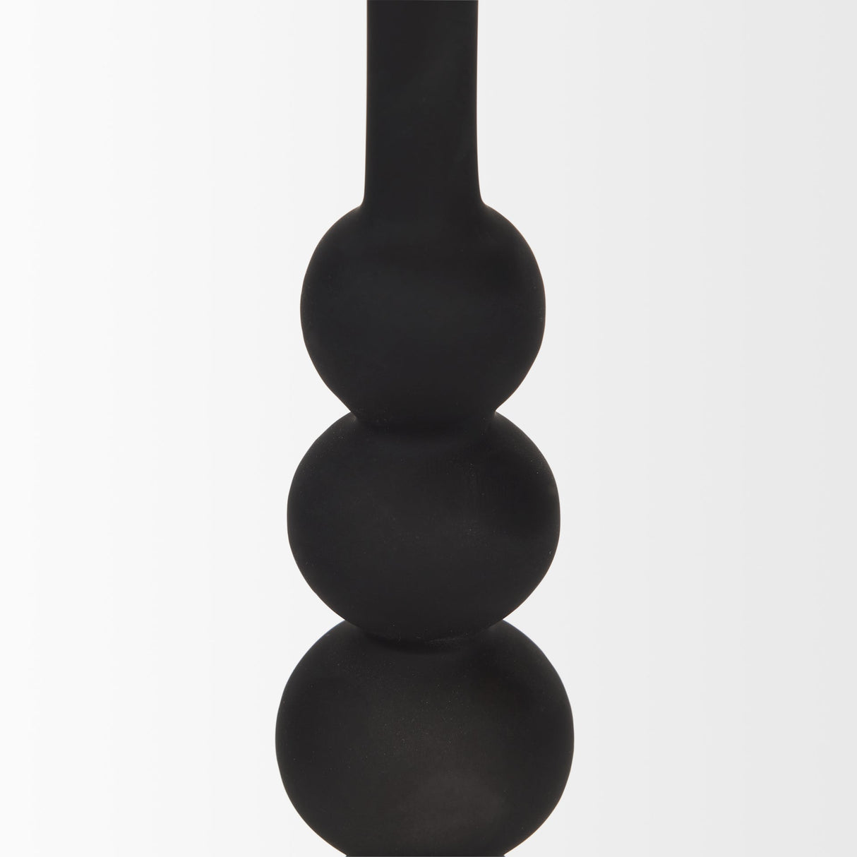 Haute Large Matte Black Blown Glass Candlestick by Mercana at Eve Furniture
