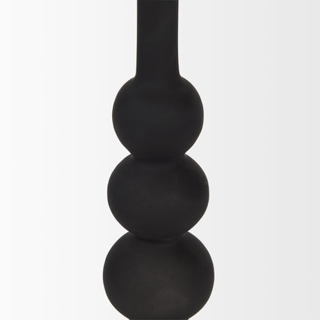Haute Large Matte Black Blown Glass Candlestick by Mercana at Eve Furniture
