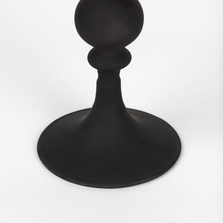 Haute Large Matte Black Blown Glass Candlestick by Mercana at Eve Furniture