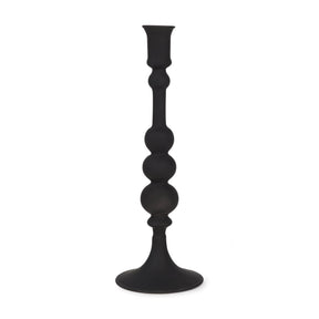 Haute Large Matte Black Blown Glass Candlestick by Mercana at Eve Furniture