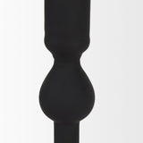 Haute Medium Matte Black Blown Glass Candlestick by Mercana at Eve Furniture