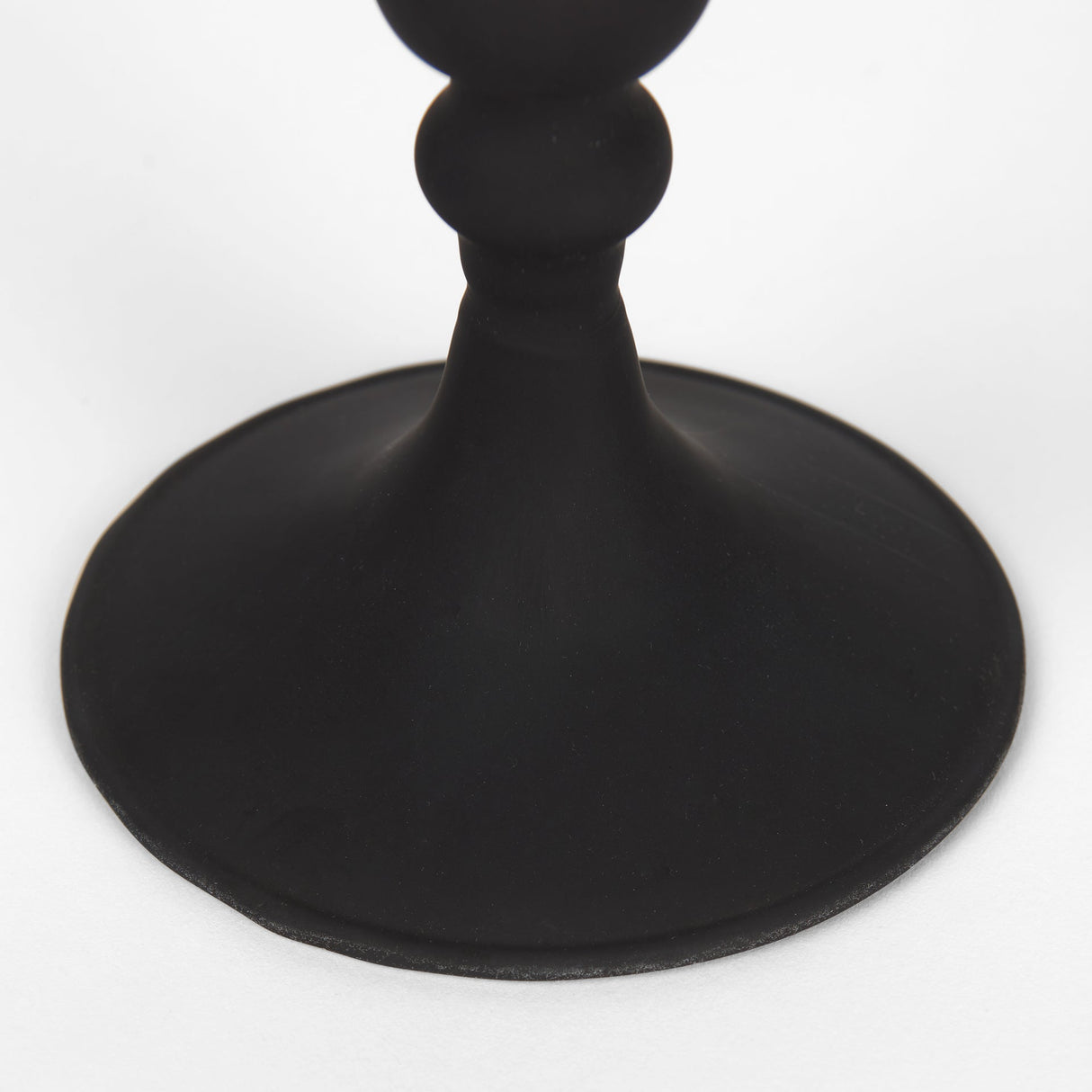 Haute Medium Matte Black Blown Glass Candlestick by Mercana at Eve Furniture