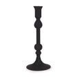 Haute Medium Matte Black Blown Glass Candlestick by Mercana at Eve Furniture