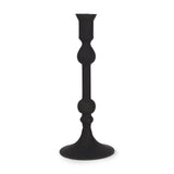 Haute Medium Matte Black Blown Glass Candlestick by Mercana at Eve Furniture