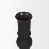 Haute Small Matte Black Blown Glass Candlestick by Mercana at Eve Furniture