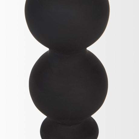 Haute Small Matte Black Blown Glass Candlestick by Mercana at Eve Furniture