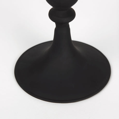 Haute Small Matte Black Blown Glass Candlestick by Mercana at Eve Furniture