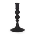 Haute Small Matte Black Blown Glass Candlestick by Mercana at Eve Furniture