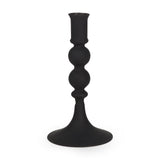 Haute Small Matte Black Blown Glass Candlestick by Mercana at Eve Furniture