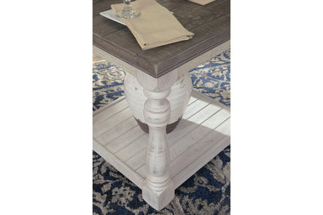 Havalance Gray/White Coffee Table and 2 End Tables by Ashley at Eve Furniture