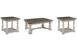Havalance Gray/White Coffee Table and 2 End Tables by Ashley at Eve Furniture