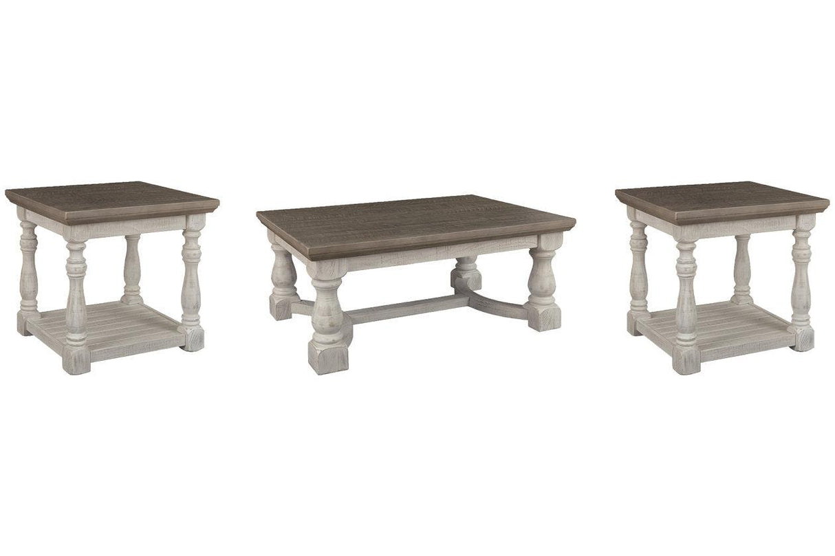 Havalance Gray/White Coffee Table and 2 End Tables by Ashley at Eve Furniture