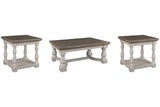 Havalance Gray/White Coffee Table and 2 End Tables by Ashley at Eve Furniture
