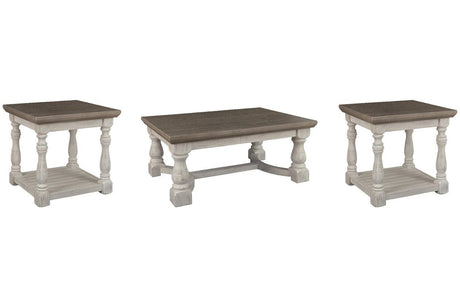 Havalance Gray/White Coffee Table and 2 End Tables by Ashley at Eve Furniture