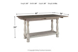Havalance Gray/White Sofa/Console Table by Ashley at Eve Furniture