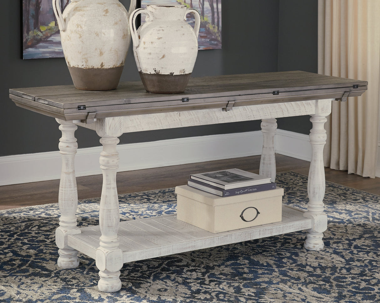 Havalance Gray/White Sofa/Console Table by ASHLEY FURNITURE at Eve Furniture