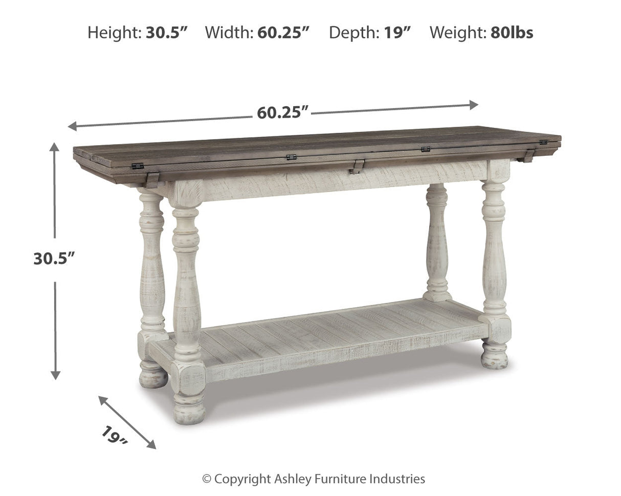 Havalance Gray/White Sofa/Console Table by ASHLEY FURNITURE at Eve Furniture