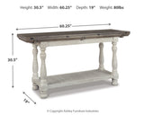 Havalance Gray/White Sofa/Console Table by ASHLEY FURNITURE at Eve Furniture