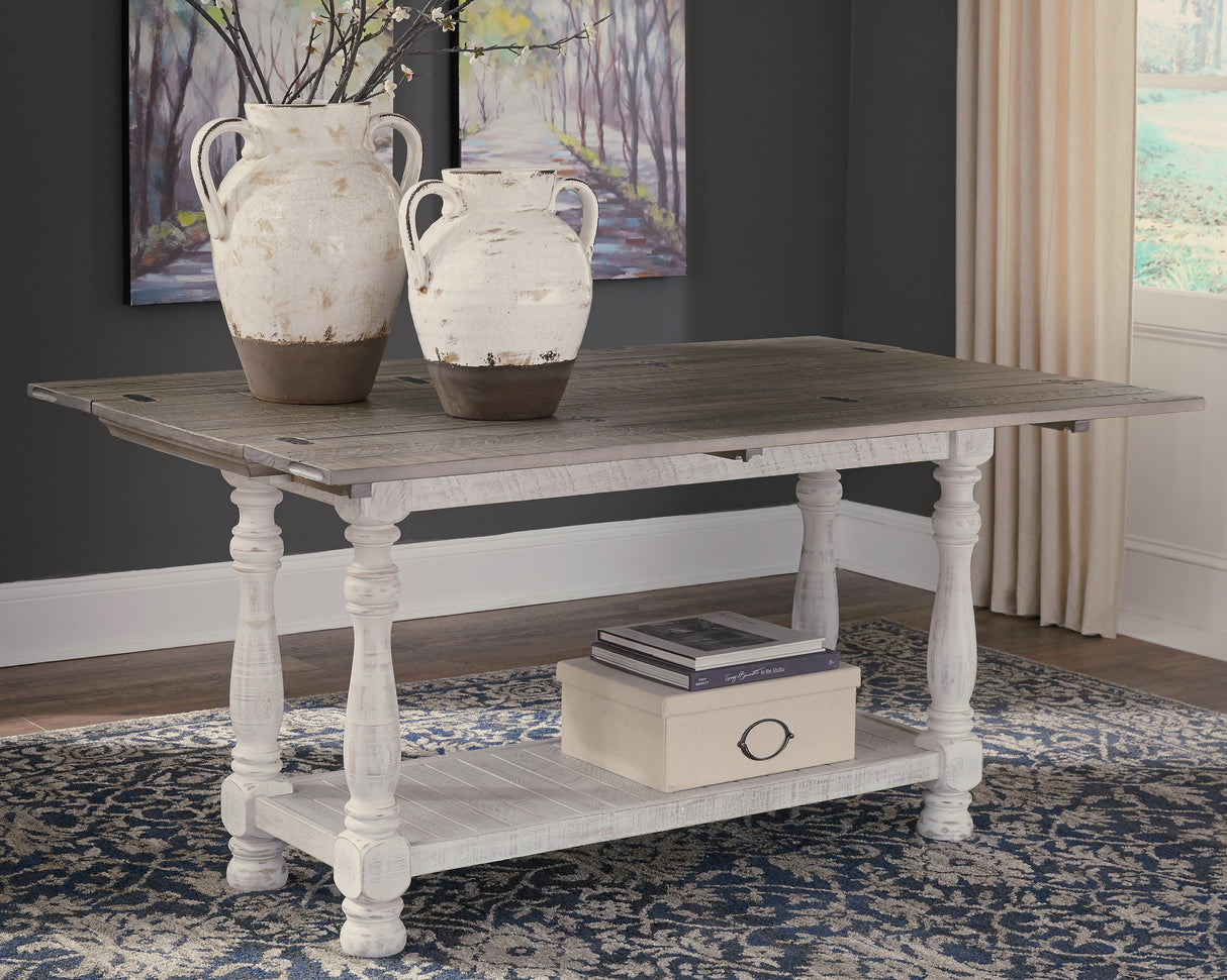 Havalance Gray/White Sofa/Console Table by ASHLEY FURNITURE at Eve Furniture