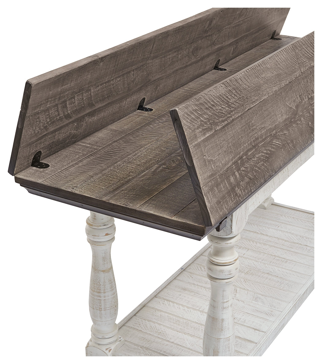 Havalance Gray/White Sofa/Console Table by ASHLEY FURNITURE at Eve Furniture