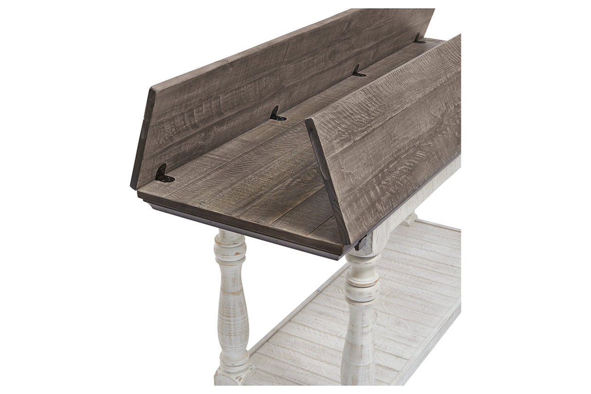 Havalance Gray/White Sofa/Console Table by ASHLEY FURNITURE at Eve Furniture