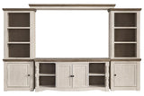 Havalance Two-tone 4-Piece Entertainment Center by Ashley at Eve Furniture
