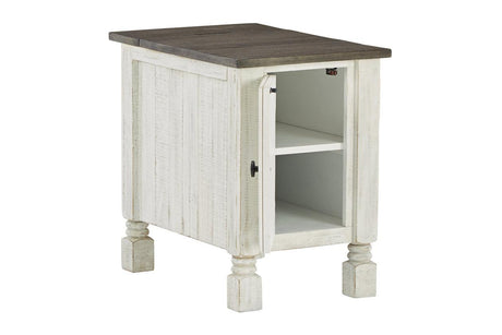 Havalance White/Gray Chairside End Table by Ashley at Eve Furniture